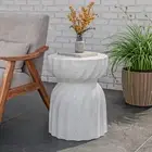 Unique Outdoor Concrete Patio Side Tables Garden Stool Plant Stand Terrazzo 35cm
