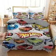 Toy Car Design Quilt Doona Duvet Cover Set Single Double Queen King Size Available to Choose Single, 1 Pillow Case