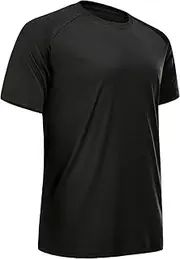 [miijoory] Mens Gym Shirts Quick Dry Performance Plain Workout Tops Short Sleeve Sports Running T Shirt Multipack