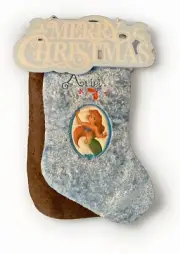 THE LITTLE MERMAID ARIEL & FLOUNDER 17" MERRY CHRISTMAS STOCKING DISNEY MERMAID