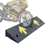 Door Threshold Ramp for Wheelchairs Rubber Threshold Ramp, 2/3/4/5/6inch Rise Height Heavy Duty Driveway Rise Threshold Ramps，Curb Ramp Non-Slip Textured Surface For Doorway Sidewalk Car Bike(4cm/1.5i