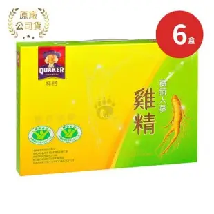 QUAKER 桂格 養氣人蔘雞精禮盒X6盒(68ml*8瓶/盒)