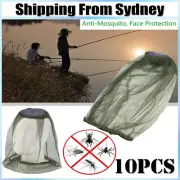 10PCS Fly Mosquito Head Net Hats Protector Hats Farm Fly Bee Bug Outdoor Fishing