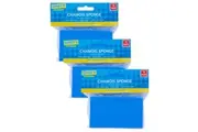 3x Chamois Detailing Sponge Super Absorbent for Home/Kitchen/Car (120 x 70 x 30mm)