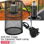 200W E27 Reptile Ceramic Heat Lamp Cage Light Bulb Holder Pet Brooder Anti-hot