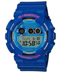 在飛比找Yahoo!奇摩拍賣優惠-CASIO G-SHOCK 時尚三眼髮絲紋鍍色面板數位運動錶