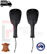 Genuine CowHide Leather Flogger 25 Tails and Studded Round Shape Spanking Paddle