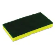 Continental 74H 3.38" x 6.25" Medium-Duty Sponge N' Scrubber - YL/GR (20/CT) New