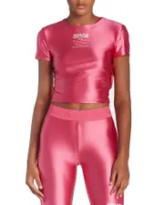 Versace Jeans Couture Satin Crop Tee