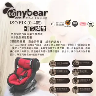 全新【Tony Bear】湯尼熊 - 0-4歲ISFOIX旋轉雙向汽車座椅-紫 新生兒汽車安全座椅