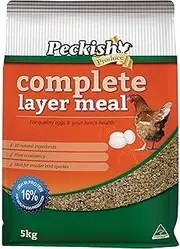 Peckish Complete Layer Meal 5kg - High Energy & Protein for Maximum Egg Production, Added Calcium, Phosphorus & Trace Elements for Premium Eggshell Quality - Ideal for Maintaining Hen's Health