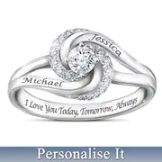 Wrapped In Love Personalised Diamond Ring
