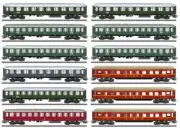 Marklin 00766 Tinplate 12 piece DSB FS DB ÖBB DSG passenger coach set HO Scale