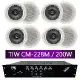 TIW CM-228M 公共廣播擴大機200W+AV MUSICAL HSR-108-6T 崁入式喇叭8支