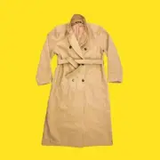 BOOHOO Longline Coat, Belted and Double Breasted, Camel, UK 14/EU 42