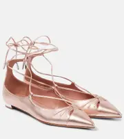 [Aquazzura] Aquazzura Gabi leather ballet flats AU 9 neutrals