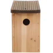 Wooden Bird House Garden Nesting Box Outdoor Cockatiel Nest for Backyard