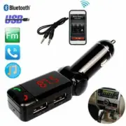 LCD Car Kit Bluetooth FM Transmitter MP3 Player 3.5mm USB J9K X1E4 B2S7 I6Z9