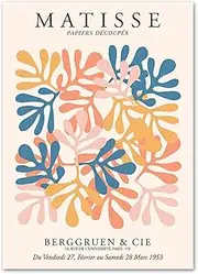 Abstract Matisse Colorful Leaf Poster Matisse Wall Art Matisse Prints Matisse Canvas Painting Matisse Picture for Home Decor 50x70cmx1 No Frame