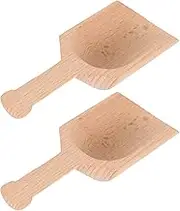 KICHOUSE En Wooden Bath Salt Wooden Set for Teaspoon Scoop Salt Sturdy Reusable