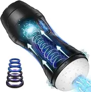 MisenFar Male Masturbator Sex Toys for Men, Secret Era Sucking Male Masturbator Cup Realistic Masturbator Penis Vibrator Sex Toys with 3D Textured for Penis Stimulation, big, Black, MisenFar14