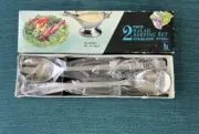 Vintage 2 Piece Stainless Steel Salad Serving Set. Never Used