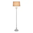 Belle Casablanca Floor Lamp w/ Brass Base 155cm Standing Home Light Decor White