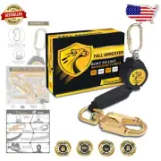 6ft Retractable Lanyard with Swivel Hook & Shock Absorber - Safety First