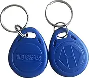 YARONGTECH 125khz EM4100 EM4102 RFID Proximity Id Card Token Tag Key Keyfobs Keychain Read Only Blue Color (Pack of 5)