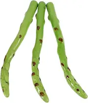 LALADEFIEE 3pcs Lifelike Foam Asparagus Models Artificial Decorative Fake Veggies Simulated Vegetable Photo Prop Home Kitchen Decor Faux Asparagus Models