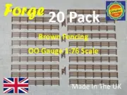 Fencing Railings OO HO New 20 Pack Brown Gauge 1:76 Scale Models Train Railway