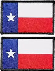 FWIW 2 Pack American US Texas Flag Patch USA State Flags Military Tactical Emblem Patches - Clothes Hats Jackets Backpacks Decorations