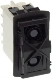 Apem ROCKER SWITCH KR47CAKKKG 5A (On)-Off-(On) DPDT, Panel Mount, Illuminated