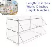 2 Tier Acrylic Bakery Pastry Display Case Cabinet Cakes Donuts Cupcakes Pastries