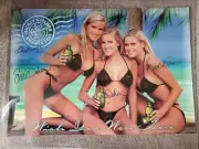 Vintage 1999 Mickey's Malt Liquor 19"x27" Poster Autographed by Dahm Triplets #2