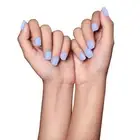 5 Pc X RENEE Stick On Nails MTN 03 (Light Blue) Easy To Use Free Shipping