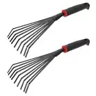 2pcs Gardening Leaf Rake Small Hand Rake 15.96" Soil Tiller