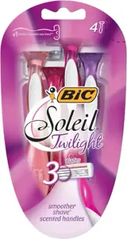 Soleil Twilight Disposable Women'S Razors - Pack of 4 Shavers
