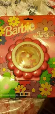 New Sealed Vintage 1993 Barbie for Girls Quartz Alarm Clock Mattel LOOK!