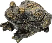 Yardenfun Box Garden Ornaments House Key Hider Fake Frog Key Holder Garden Fake Frog Simulated Frog Key Hider Fake Look Money Hider Key Hider Outdoor Garden Key Storage Case Spare Key Hider