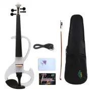4/4 Full Size 4String Advanced Electric Violin Suitable For Teens,Adults White