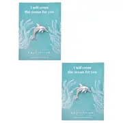2PK Gibson Gifts Equilibrium Silver Aust Fauna Pin Brooch Dolphin Jewellery Gift