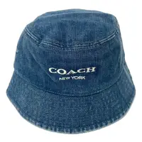 在飛比找蝦皮商城優惠-【COACH】經典 LOGO牛仔布漁夫帽(牛仔藍)