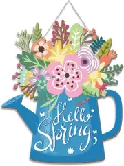 Spring Decorations for Home Springtime Wreaths Sign for Front Door for Home Hell