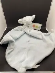 Angel Dear Blue Elephant Lovey Lovie Baby Security Blanket Plush Knotted NEW