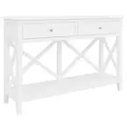 Daisy Console Hallway Entry Table 120cm Solid Acacia Timber Wood Hampton - White