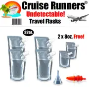 Cruise Ship Flask Kit Rum Runner Alcohol Liquor Smuggle Sneak Booze Bags Plastic