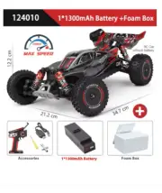 WLtoys 124010 55KM/H RC Car Professional Racing Vehicle 4WD Off-road Electric Hi