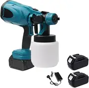 Youngly 800ML Cordless Electric Spray Gun Airbrush High Power Paint Sprayer with 2 Battery