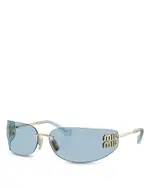 Miu Miu Rectangle Sunglasses, 75mm